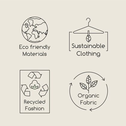 包装慢时尚徽章套装平面设计回收可持续性