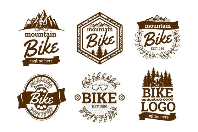 商标手绘自行车标志收集标志手绘收集