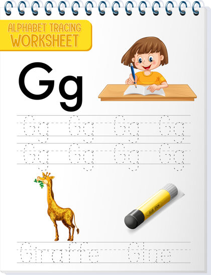 儿童字母表跟踪与字母和词汇工作表活动字母小学