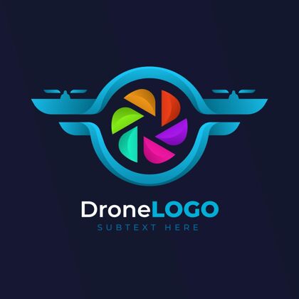 Business标志网页模板彩色无人机设计公司LogoCompanyLogo模板