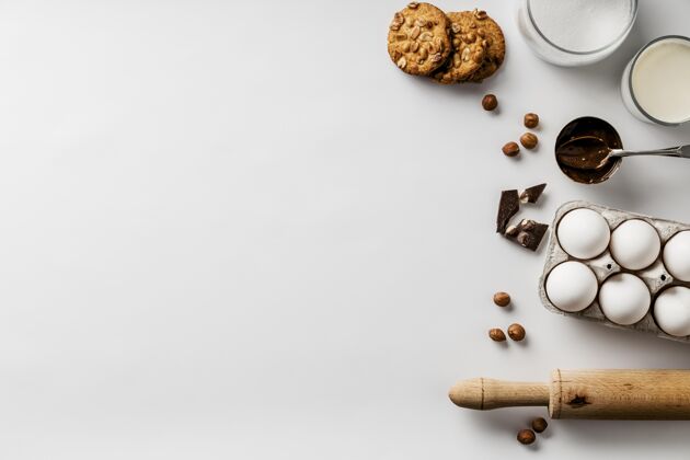 巧克力复制饼干的空间成分套餐烘焙甜点