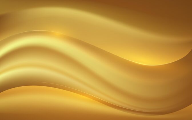 波浪平滑的金色波浪背景背景风格主题