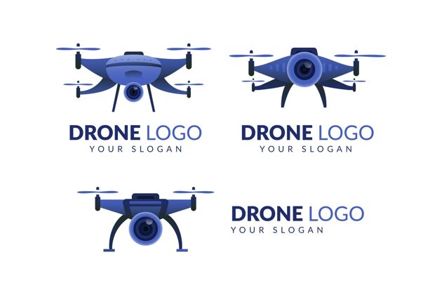 Fly无人机与相机梯度无人机标志Drone商业LogoCorporateidentity