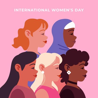 国际平面设计国际妇女节自由女人女人