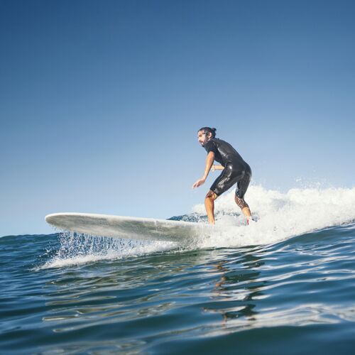 生活方式骑着冲浪板的人热带冒险活动