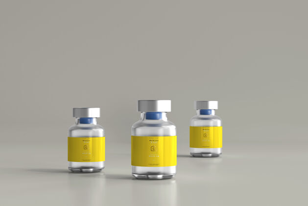 医院5ml小瓶模型冠状病毒疫苗医生