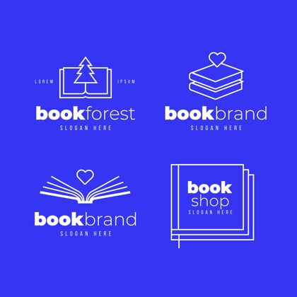 创意平面书标志收集品牌收藏图书商标