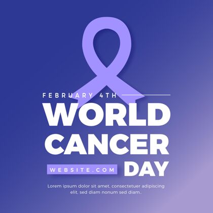 世界世界癌症日平面设计战斗希望