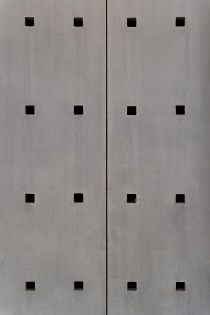 光泽带方孔的抽象钢墙建筑城市金属