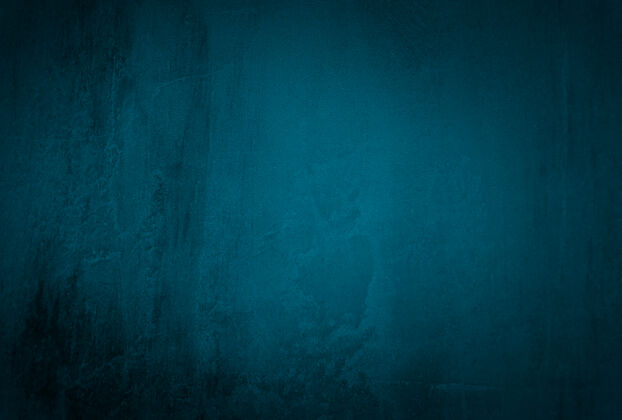 墙壁复古格伦蓝色混凝土纹理工作室墙壁背景 带渐晕图普通明亮装饰