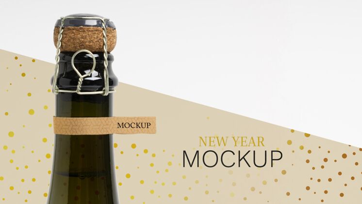 模型香槟瓶模型和软木瓶盖Up聚会2021