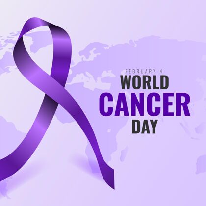 医学世界癌症日现实背景丝带战斗癌症运动