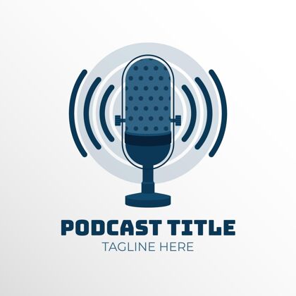 OnAir麦克风播客徽标模板Record细节Podcast