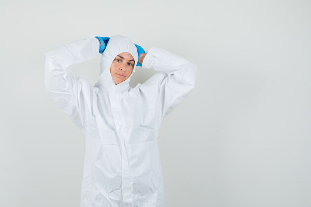 护士穿防护服的女医生实验室成人专业