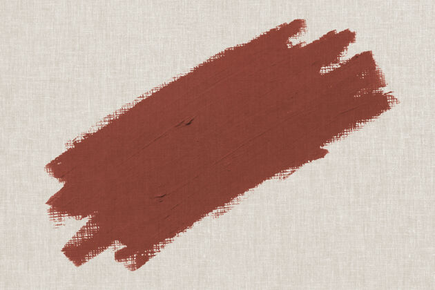 油漆橘棕色油画笔触纹理在米色帆布纹理画笔蜡笔创建